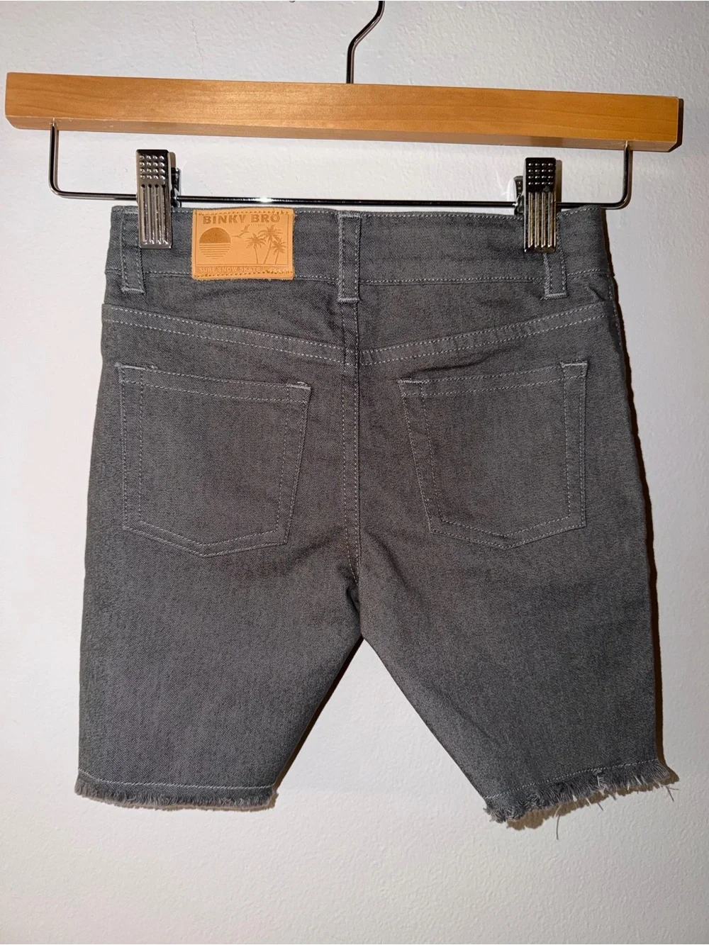 New Binky Bro Waco Kids Boys Gray Denim Shorts 6T